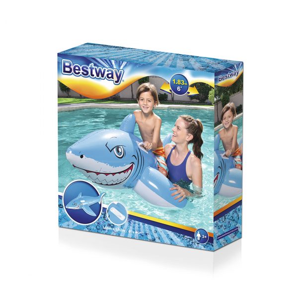 Надувная игрушка Bestway 41032 (41092) в форме акулы для плавания — изображение 2