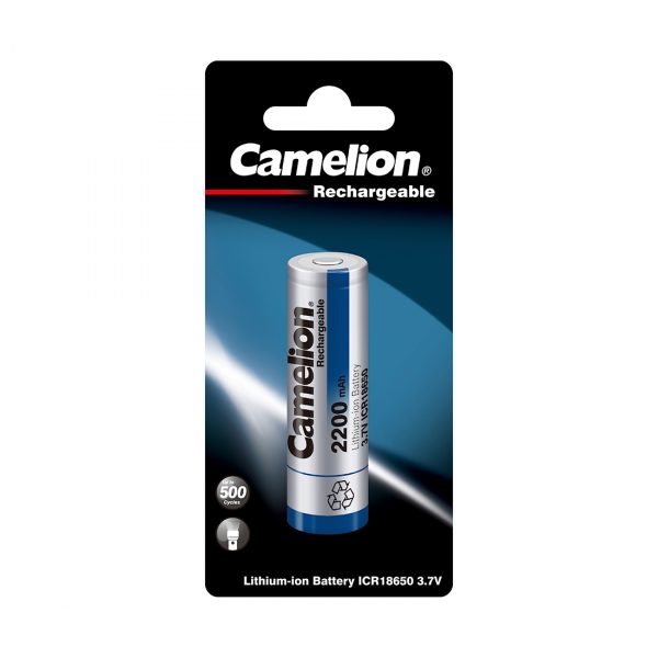 Аккумулятор CAMELION Lithium ICR18650-BP1 2200 mAh 1 шт. в блистере