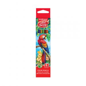 Коробка цветных карандашей трехгранных ArtBerry®, 6 цветов, ассорти