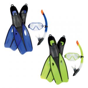 Набор для плавания Bestway 25021 в упаковке: маска, трубка, ласты