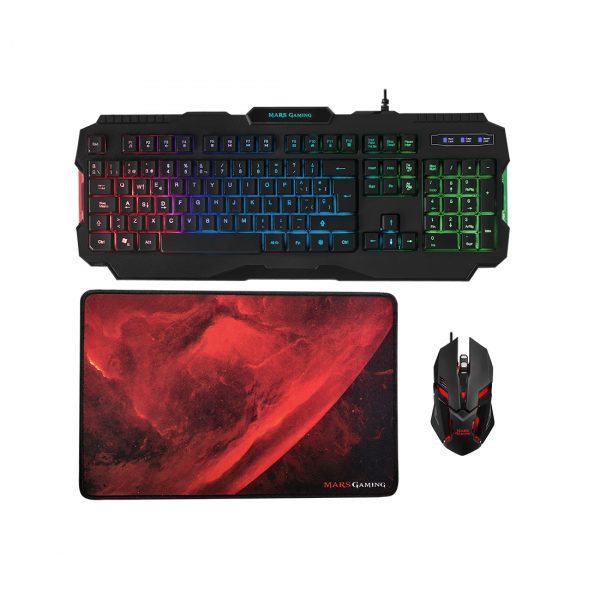 Комплект клавиатура, мышь и коврик Mars Gaming MCP118