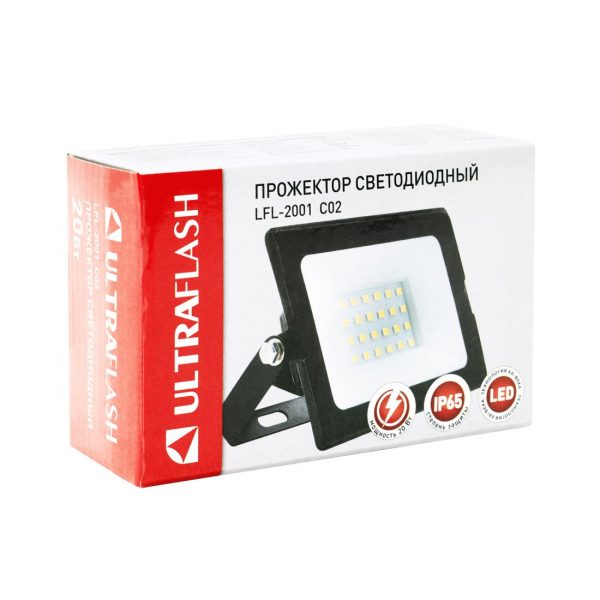 Прожектор LED SMD Ultraflash LFL-2001 C02 (20Вт., 6500К) — изображение 3