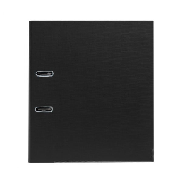 Папка–регистратор Deluxe с арочным механизмом, Office 3-BK19 (3" BLACK), А4, 70 мм, чёрный — изображение 2