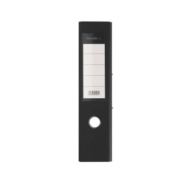 Папка–регистратор Deluxe с арочным механизмом, Office 3-BK19 (3" BLACK), А4, 70 мм, чёрный — изображение 3