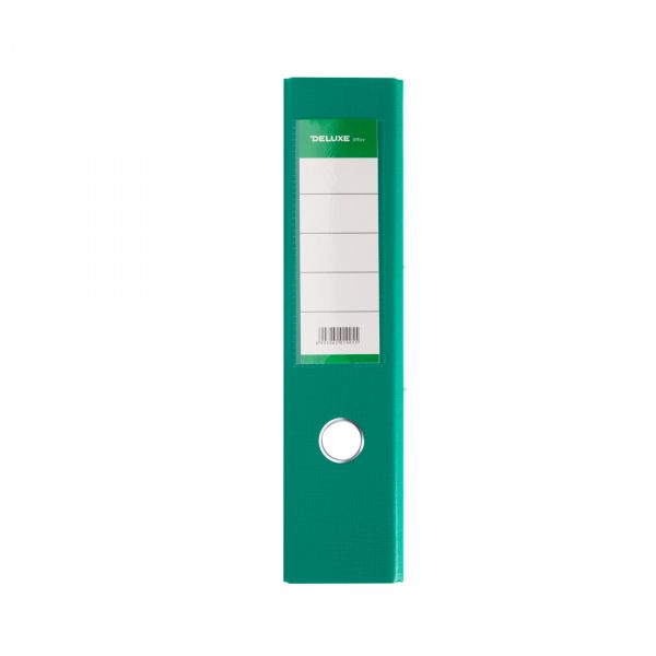 Папка–регистратор Deluxe с арочным механизмом, Office 3-GN36 (3" GREEN), А4, 70 мм, зелёный — изображение 3
