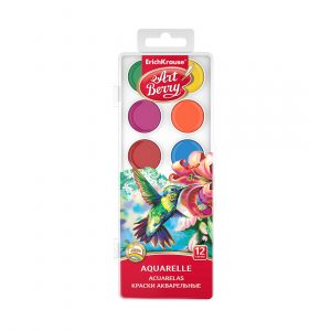 Краски акварельные ArtBerry® с УФ защитой яркости 12 цветов