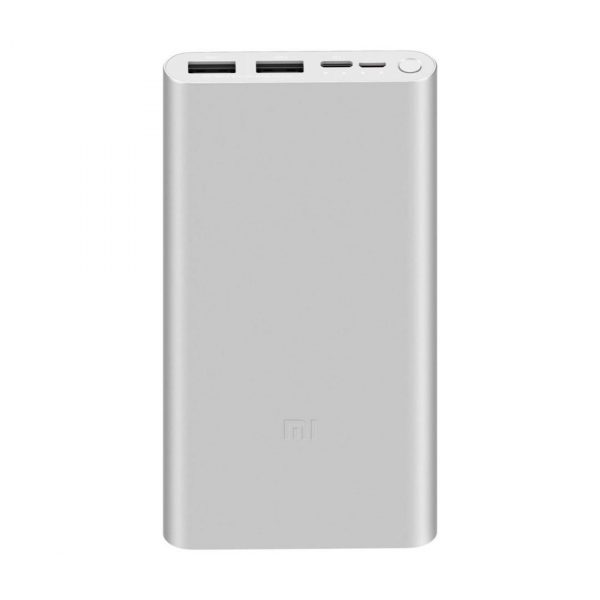 Портативное зарядное устройство Xiaomi Mi Power Bank 10000mAh 3 (2019 Type-C) Серебристы