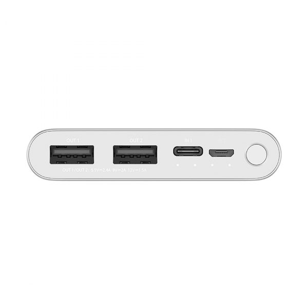 Портативное зарядное устройство Xiaomi Mi Power Bank 10000mAh 3 (2019 Type-C) Серебристы — изображение 3