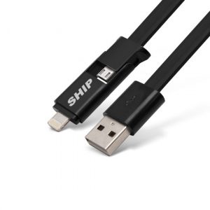 Кабель MICRO USB/Apple 8pin SHIP API08MUTBB